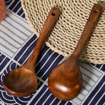 Wooden cooking spoon