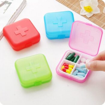 mini travel portable one-week carry-on cute small jewelry /pill storage box