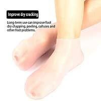 SILICONE MOISTURISING & EXFOLIATING SPA SOCKS-2pcs