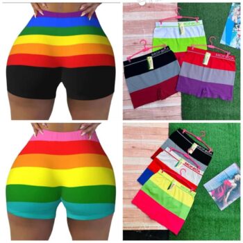 3pcs Indoor and outdoor Spandex Bootyshort for ladies available in free size up to size 10 12 14 16 only