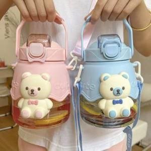 Cute cup water bottle - pink