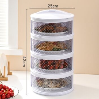 Breathable Stackable Plastic Food Insulation Cover Box Dustproof Anti