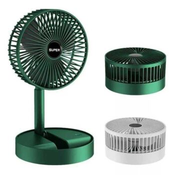 Green telescope folding fan